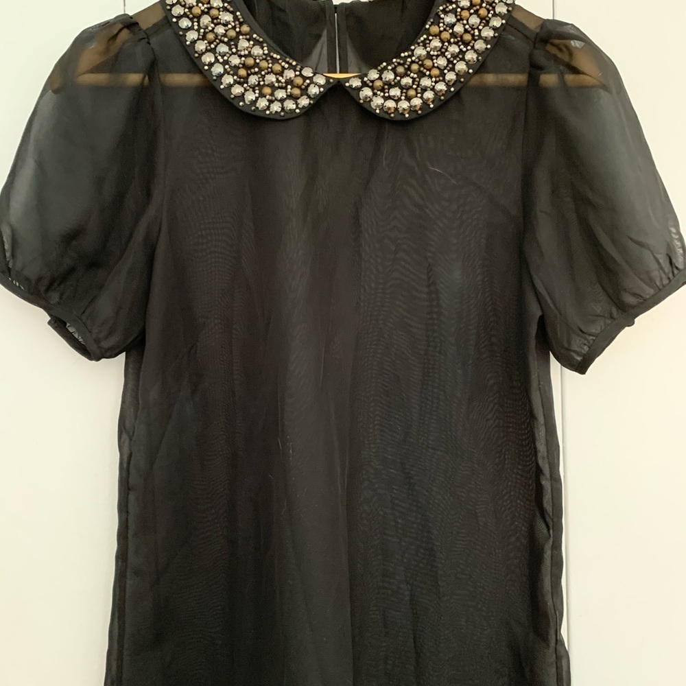 Pins and Needles short sleeve sheer top